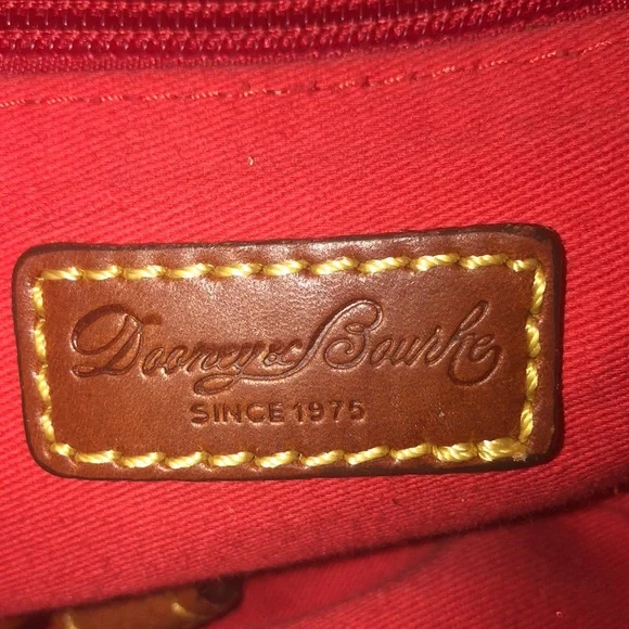 Dooney & Bourkey vintage orange and blue striped tote nylon Preowned “as is” - Picture 7 of 9